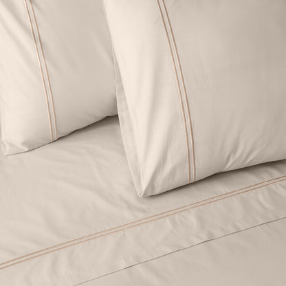 ORGANIC COTTON COLOURED SHEET SET 250TC - PEACH FUZZ Whites of London NZ