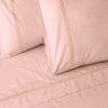 ORGANIC COTTON COLOURED SHEET SET 250TC - PEACH PARFAIT
