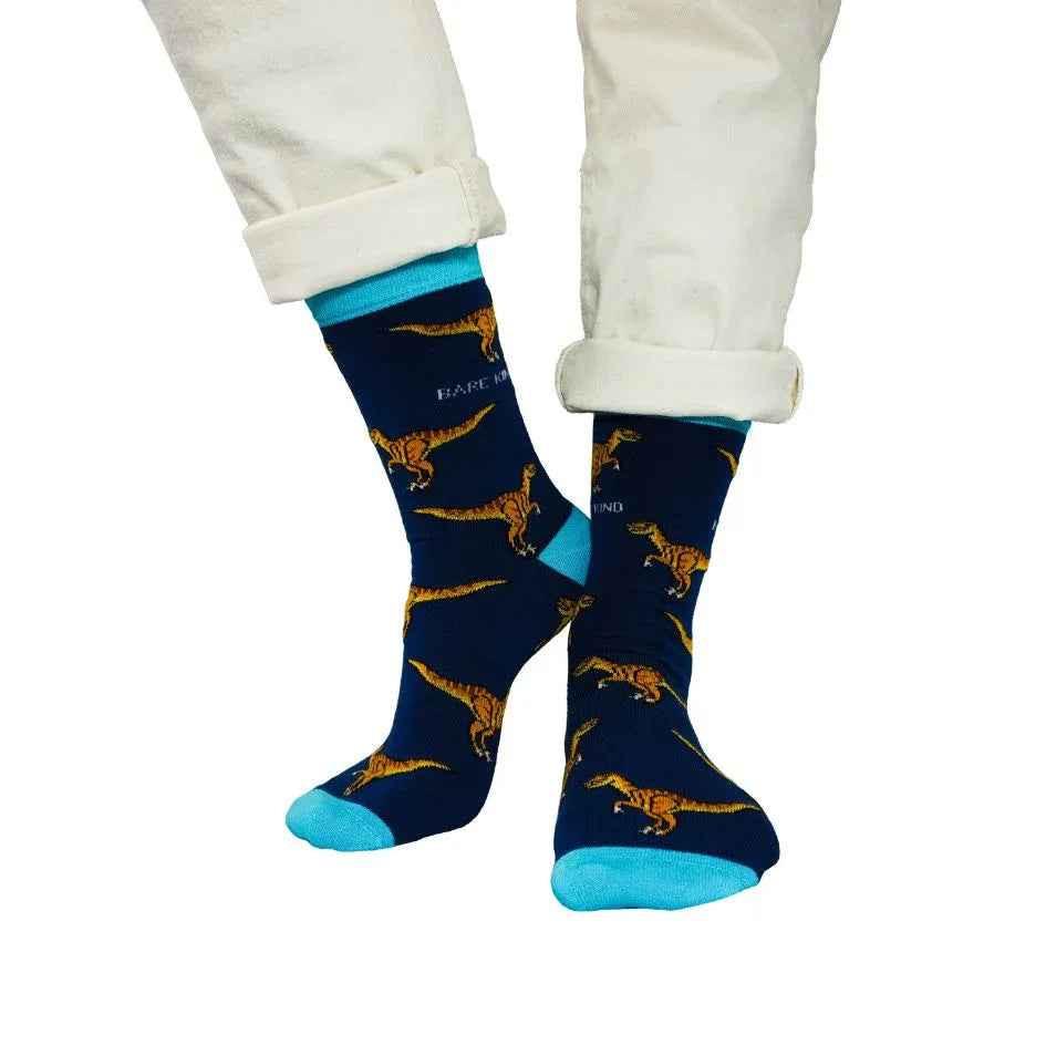 Save the Velociraptors Bamboo Socks