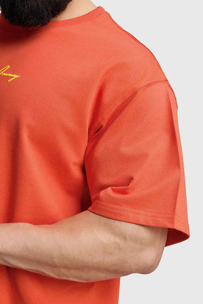 Respect The Journey Oversized T-shirt Orange
