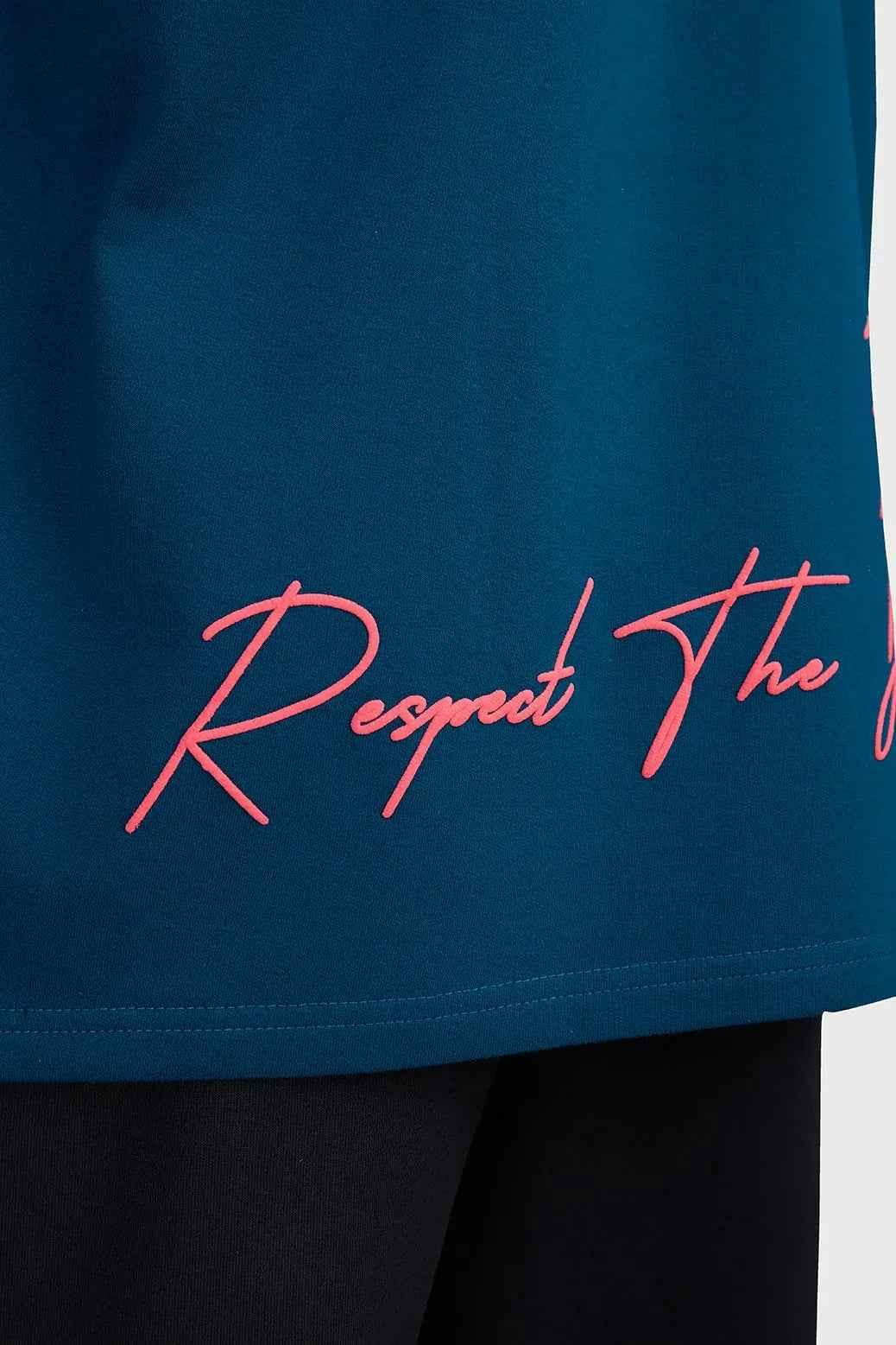 Respect The Journey Oversized T-shirt Teal