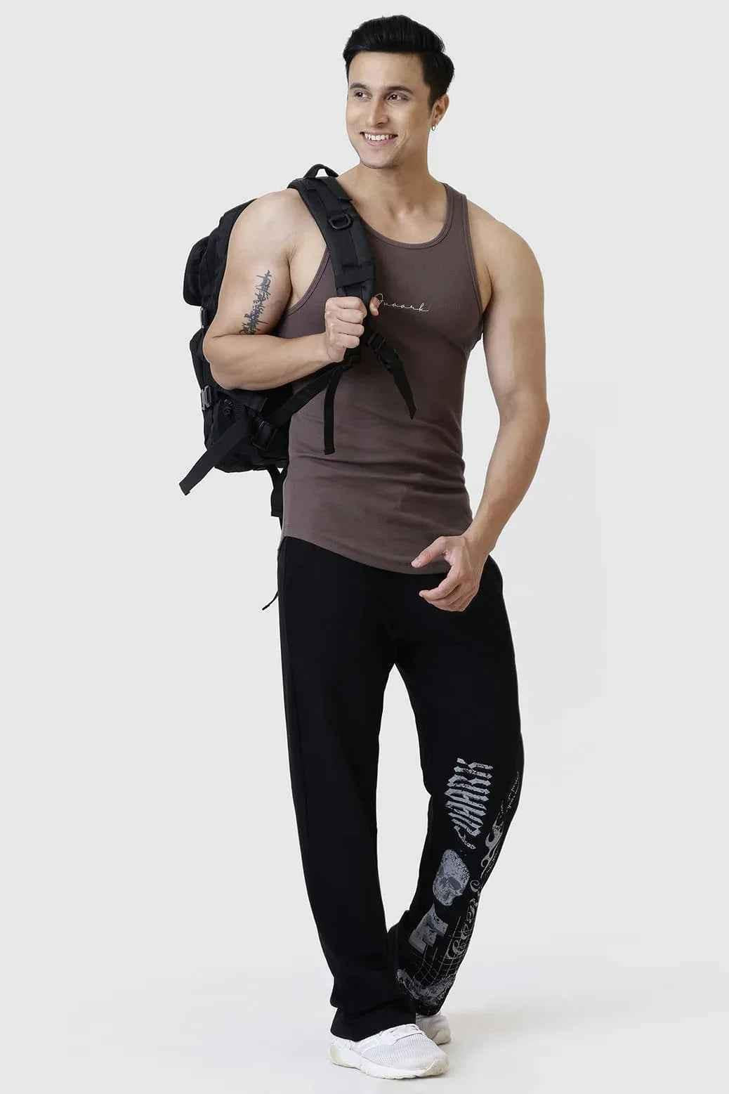 Ribbed Tank Brown