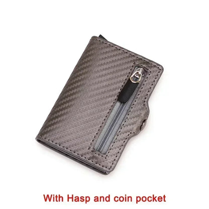 Carbon Fiber Rfid Credit Card Holder Men Wallets Storage Money Bag Hand Purse Small Mini Slim Wallets Carteira Masculina