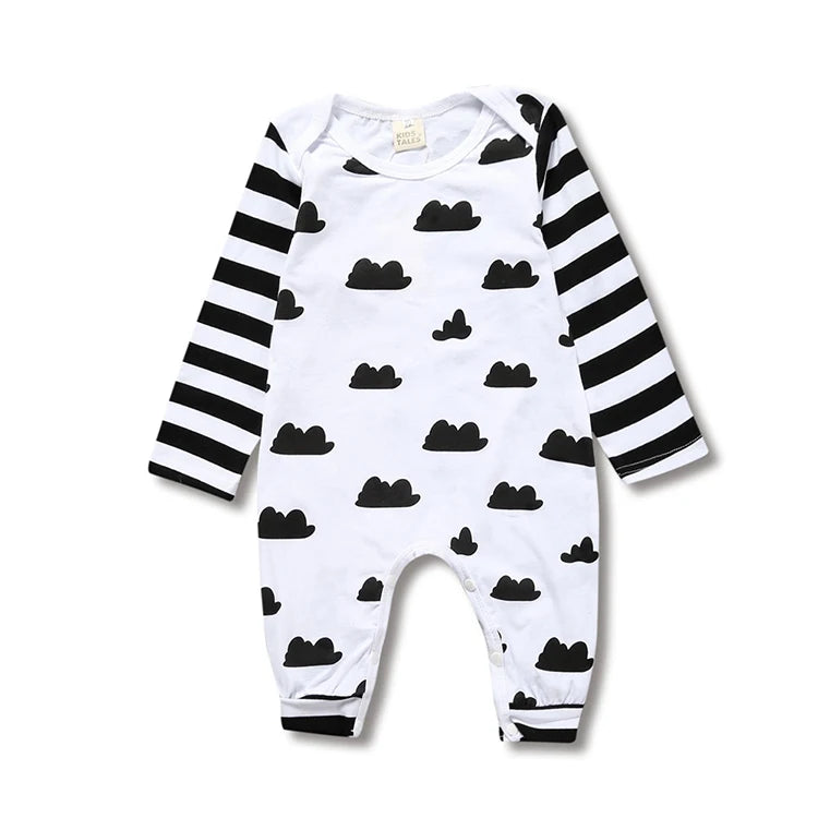 Kids Tales Stripe Parade Cotton-Blend Baby Romper
