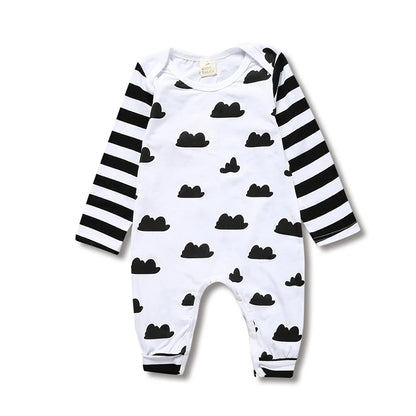 Kids Tales Stripe Parade Cotton-Blend Baby Romper