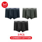MiiOW Combed Cotton Men's Boxers - 40S Antibacterial Breathable Underwear 7A Soft Boxershorts - ShopHub
