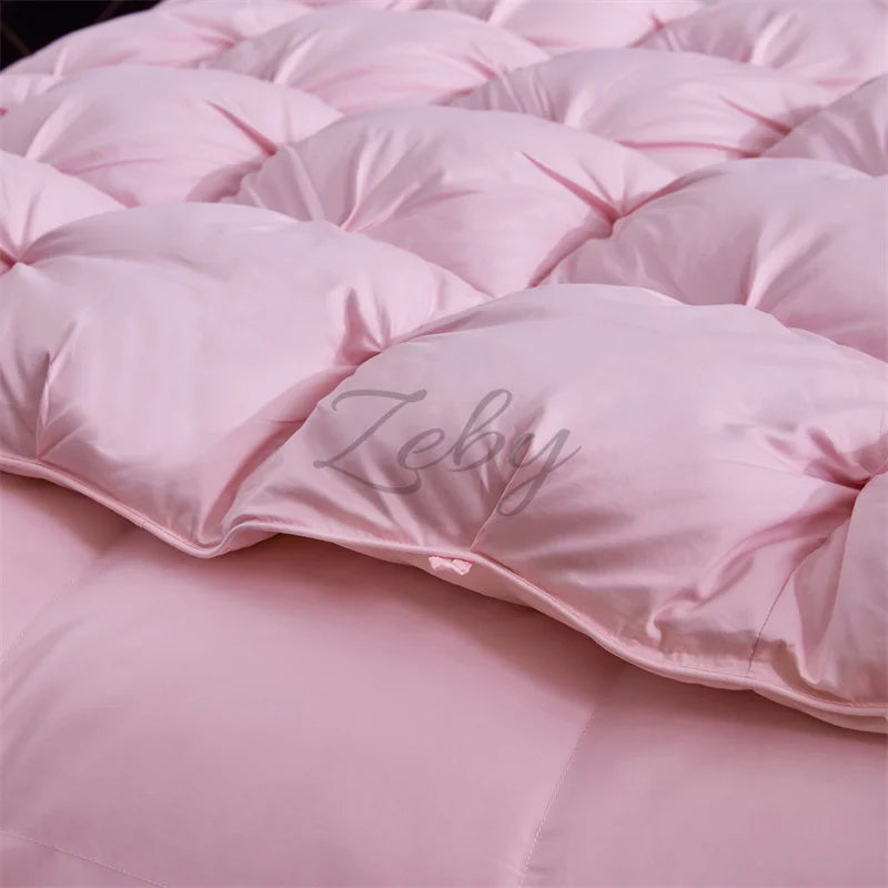 Luxurious White Goose Down Quilt for Ultimate Comfort and Warmth