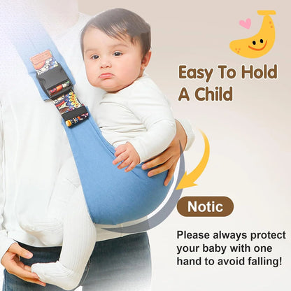 Newborn Baby Carrier Sling Adjustable Crossbody Wrap Infant Holder Baby Bag Hip-seat Ergonomic Support for Hands-Free Carrying