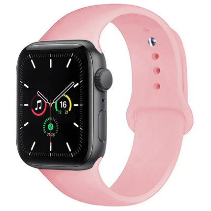 Silicone Replacement Strap for Apple Watch Series (38mm - 42mm) (available in 45 colours) Habicare