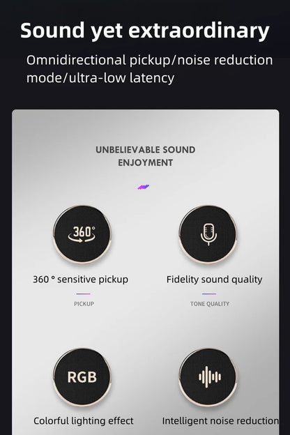 Bluedio S3000 Microphone - USB/XLR Dynamic Mic for Gaming, Streaming, and PS5/4 with Headphone Jack, RGB, and Mute Function - ShopHub