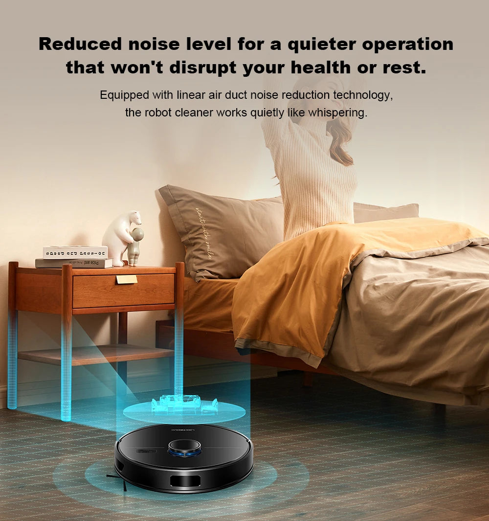 Liectroux M70 Pro robot vacuum cleaner and mop for efficient floor cleaning, featuring a sleek design and multi-surface capability.