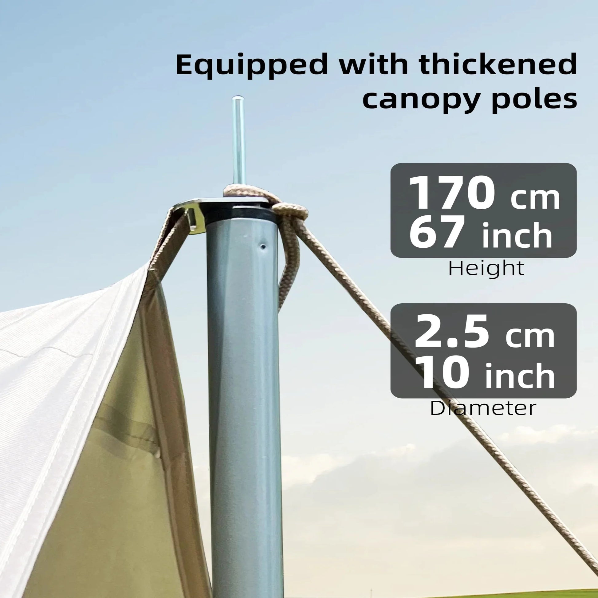 Large Portable Sunshade Tarp with Poles (2 sizes available) Habicare