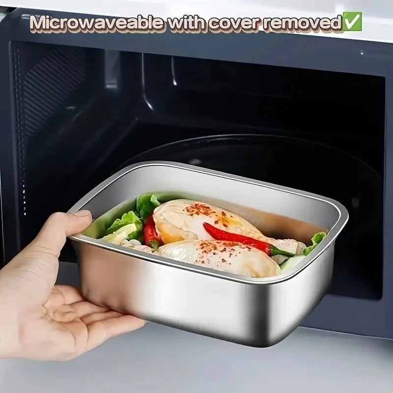 4pc Stainless Steel Food Storage Containers Set - ShopHub