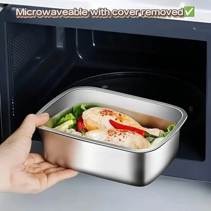 4pc Stainless Steel Food Storage Containers Set - ShopHub