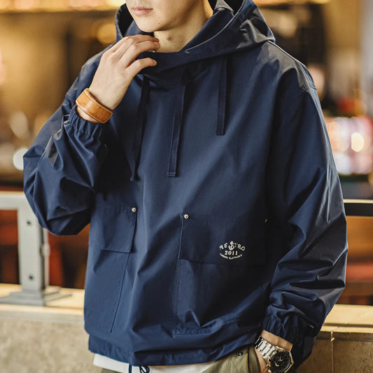 Maden Men's Vintage Deck Smock Hoodies Pullover Jacket