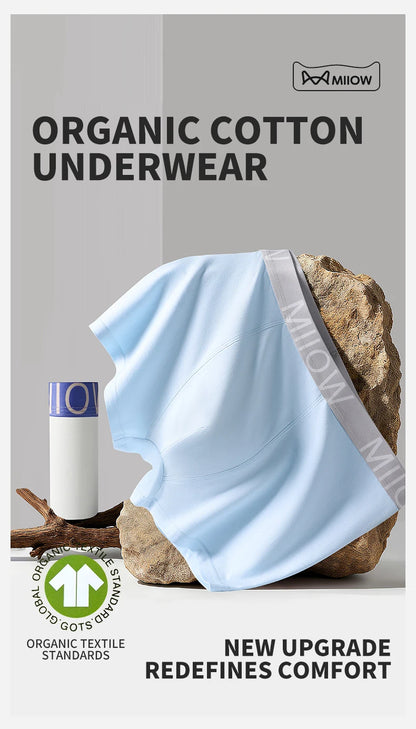 MiiOW Men's Cotton Underwear - 3Pcs Antibacterial Boxers - ShopHub