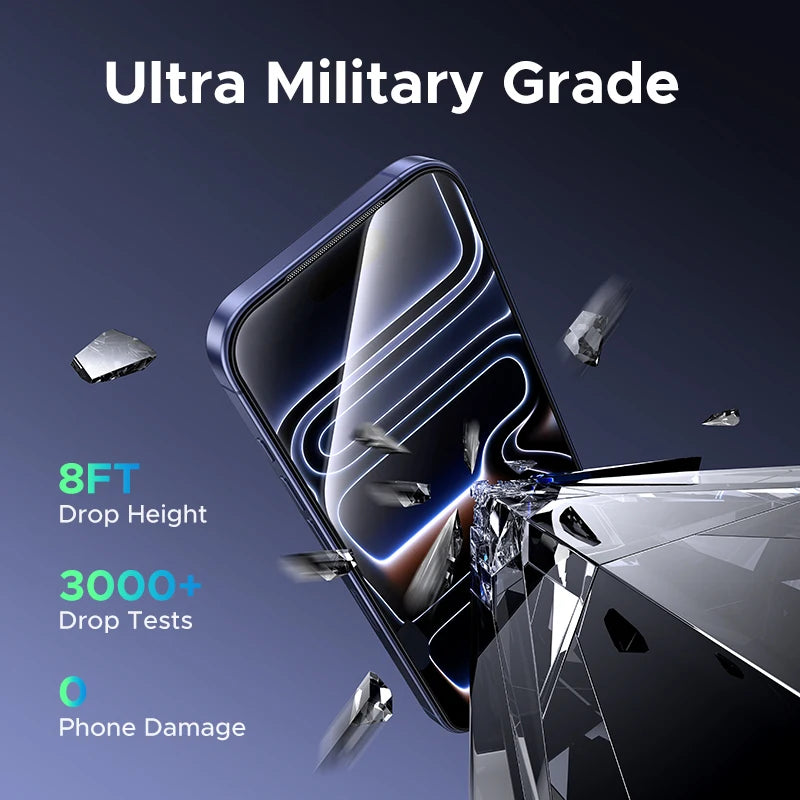 UGREEN 9D Full Cover Tempered Glass Screen Protector for iPhone 17 Pro Max