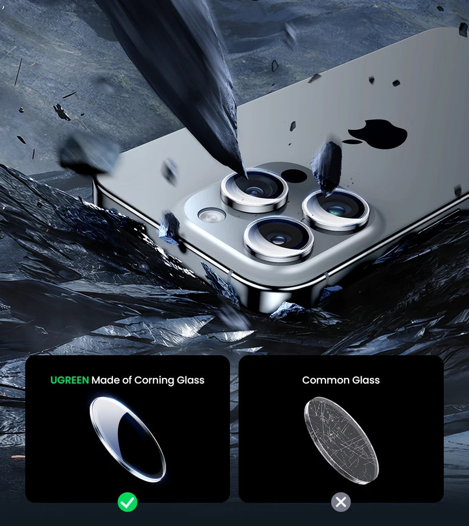 UGREEN Camera Lens Protector for iPhone 17, 16, 15, 14, 13 Pro Max