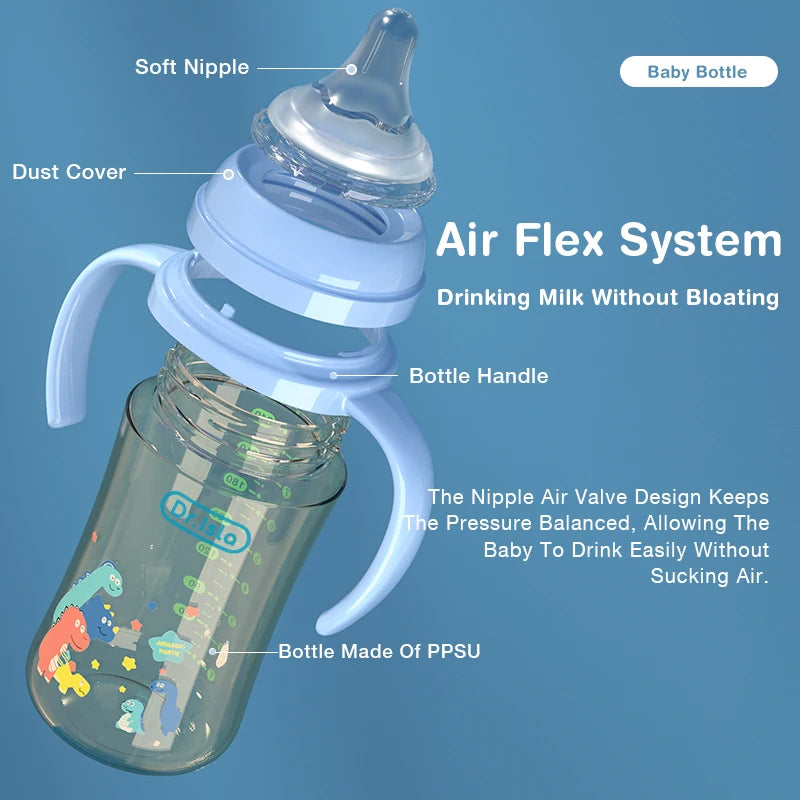 MAMIJOY 160/240ML Baby Bottle With Double Handle