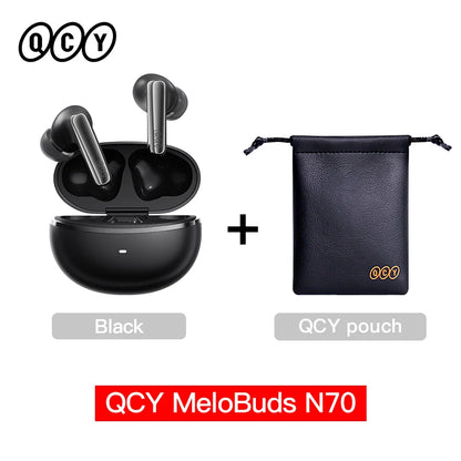 QCY MeloBuds N70 Wireless Earphones with Hybrid Adaptive ANC, Hi-Res Sound, and 50Hrs Battery Life - ShopHub