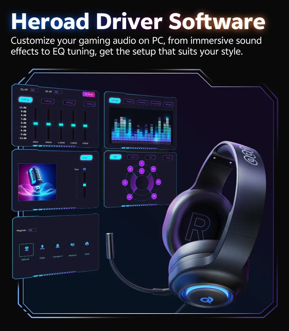 QCY Heroad V200 Gaming Headset - ShopHub