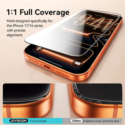 Joyroom Premium Tempered Glass Screen Protectors for iPhone 16, 17, and 18 Series