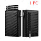 Rfid Credit Card Holder Mens Wallet Luxury Brand Bank Cardholder Cass Carbon Fiber Minimalist Walet Purse Smart Wallets for Men
