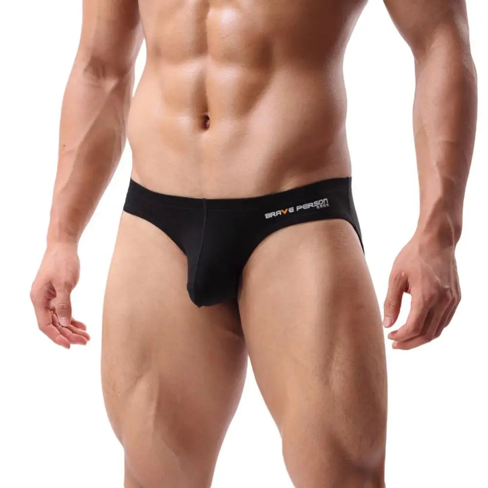 BRAVE PERSON Sexy Men's Briefs Cotton Underwear U Convex Pouch Low Waist - ShopHub