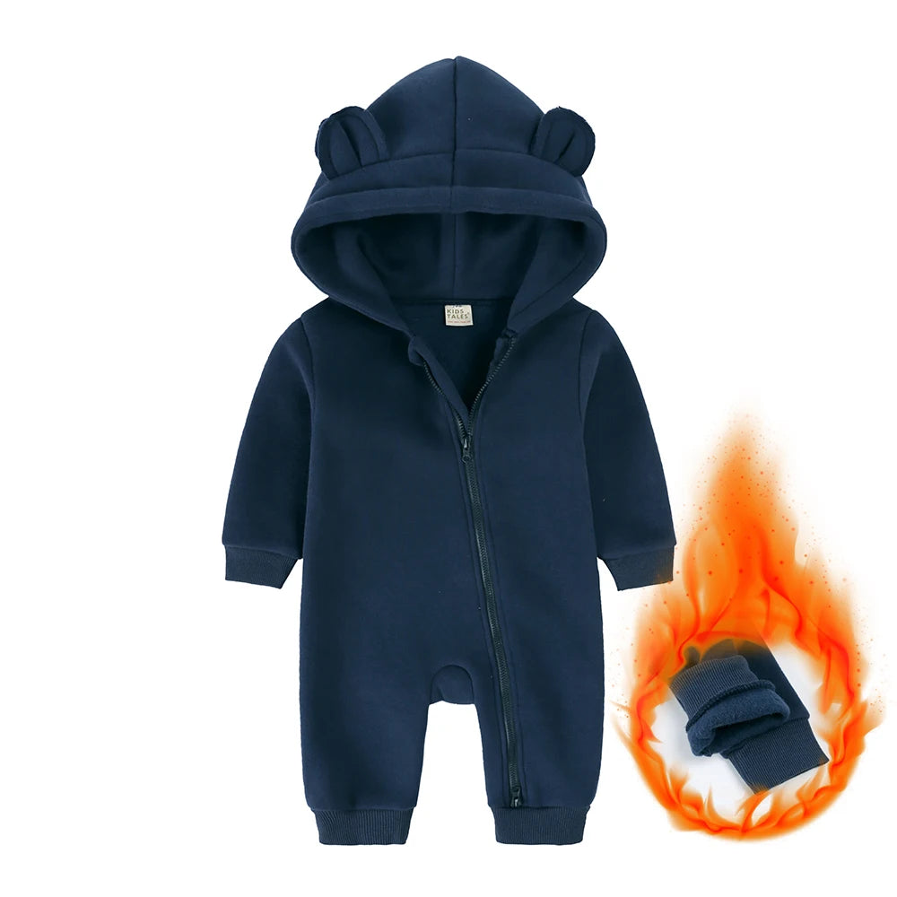 Kids Tales Little Bear Cotton-Blend Zip Baby Romper
