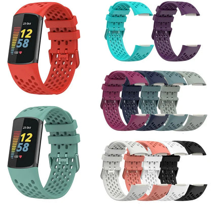 Silicone Strap for the Fitbit Charge 5/6 Series (12 colours available) Habicare