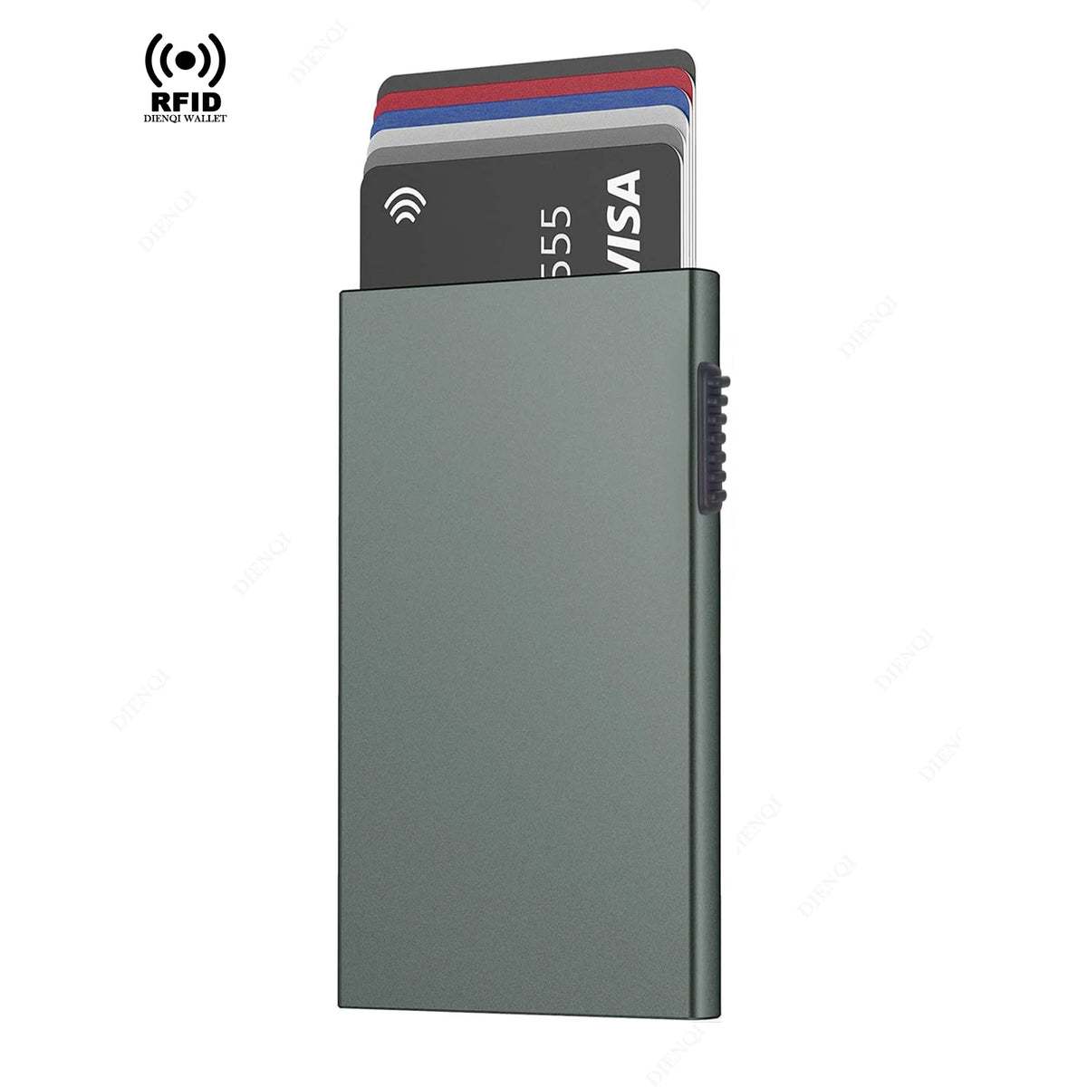 Rfid Credit Card Holder Smart Wallets Men ID Bank Cardholder Case Metal Thin Slim Pop Up Aluminium Minimalist Wallet Luxury Gift