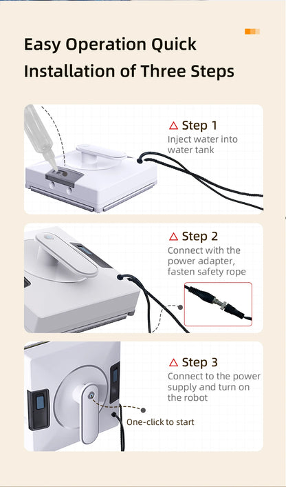Liectroux YW509 Robot Window Cleaner with 4-Way Water Spray