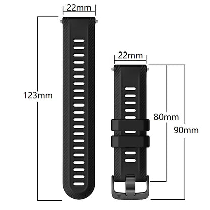 Sports Silicone Strap for the Garmin Forerunner Series - 22mm (10 different colours available) Habicare