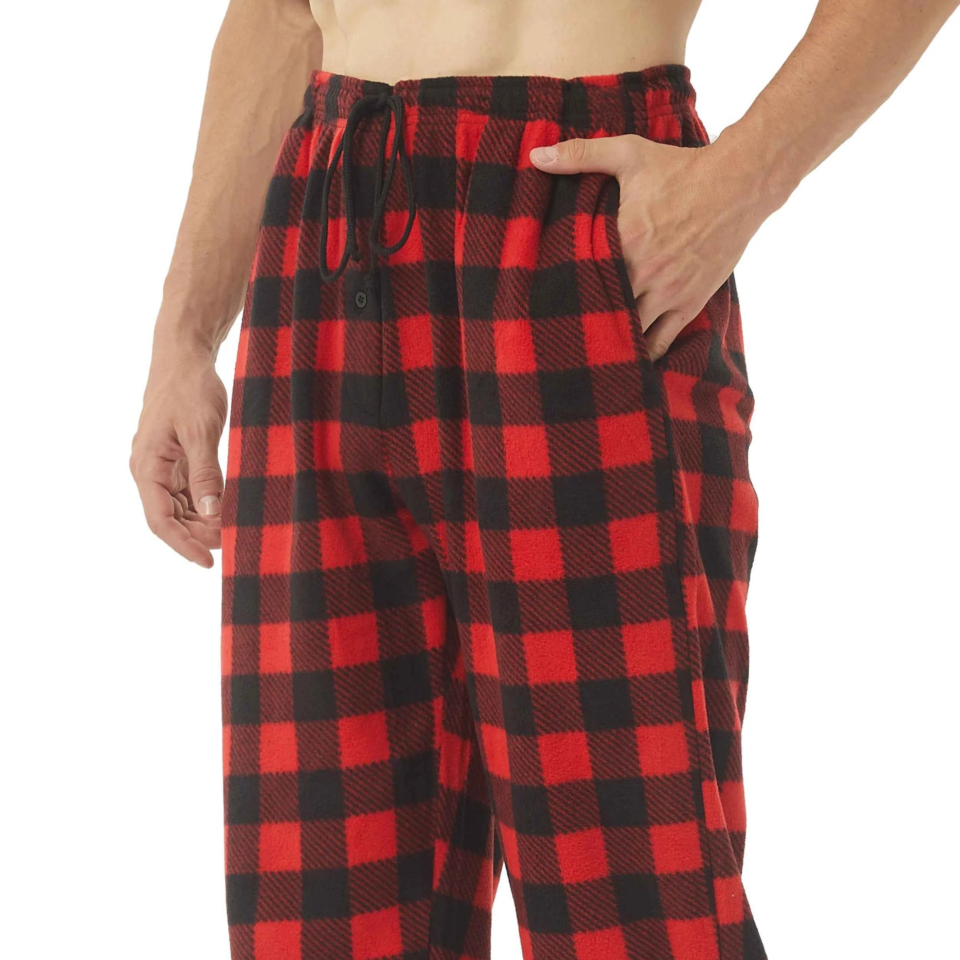 Men's Fleece Pajama Pants - Soft, Warm, and Stylish Sleep Bottoms with Pockets