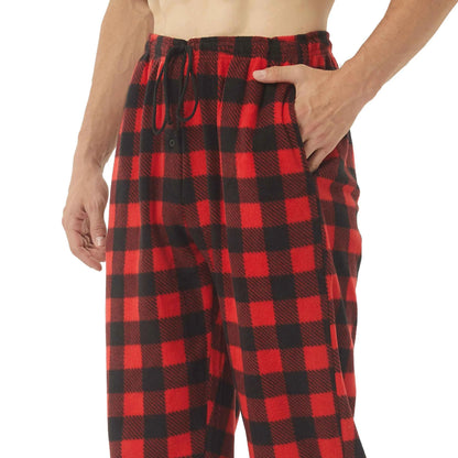 Men's Fleece Pajama Pants - Soft, Warm, and Stylish Sleep Bottoms with Pockets