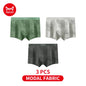 MiiOW Modal Men Underwear - 3Pcs Silky Skin-friendly Breathable Antibacterial Boxers - ShopHub