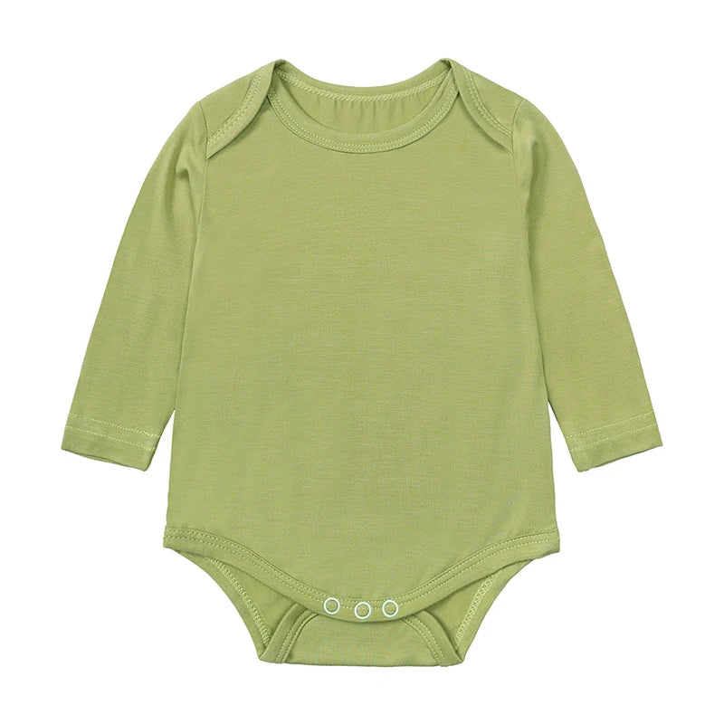 Kids Tales Little Calm Bamboo-Blend Long-Sleeve Baby Romper