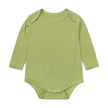 Kids Tales Little Calm Bamboo-Blend Long-Sleeve Baby Romper