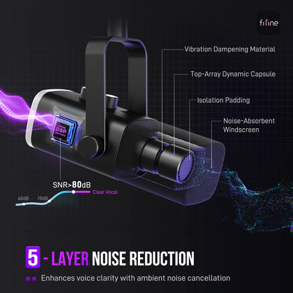 FIFINE Dynamic Gaming Microphone: Elevate Your Streaming & Recording Experience