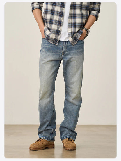 SIMWOOD Loose Relax 13.5oz Heavyweight Washed Vintage Jeans