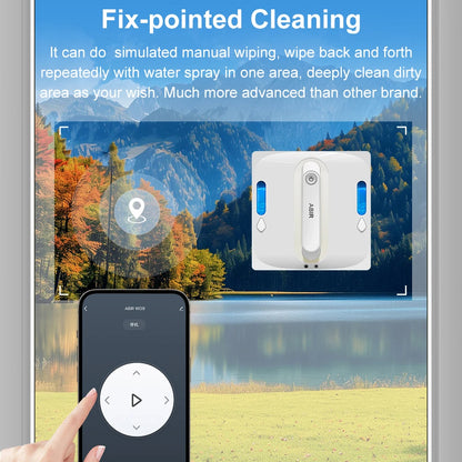 ABIR WD9-4-Way Robot Window Cleaner from ShopHub NZ showing the sleek design and cleaning pads for efficient glass cleaning.