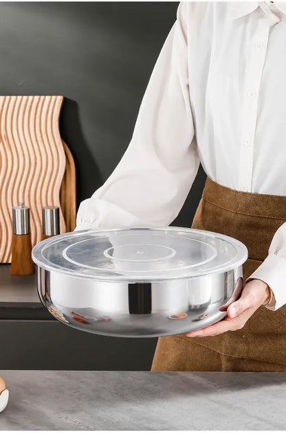Large Stainless Steel Mixing Bowls - Rust Resistant Kitchen Utensils for Dough, Pasta, Vegetables, and Soups - ShopHub
