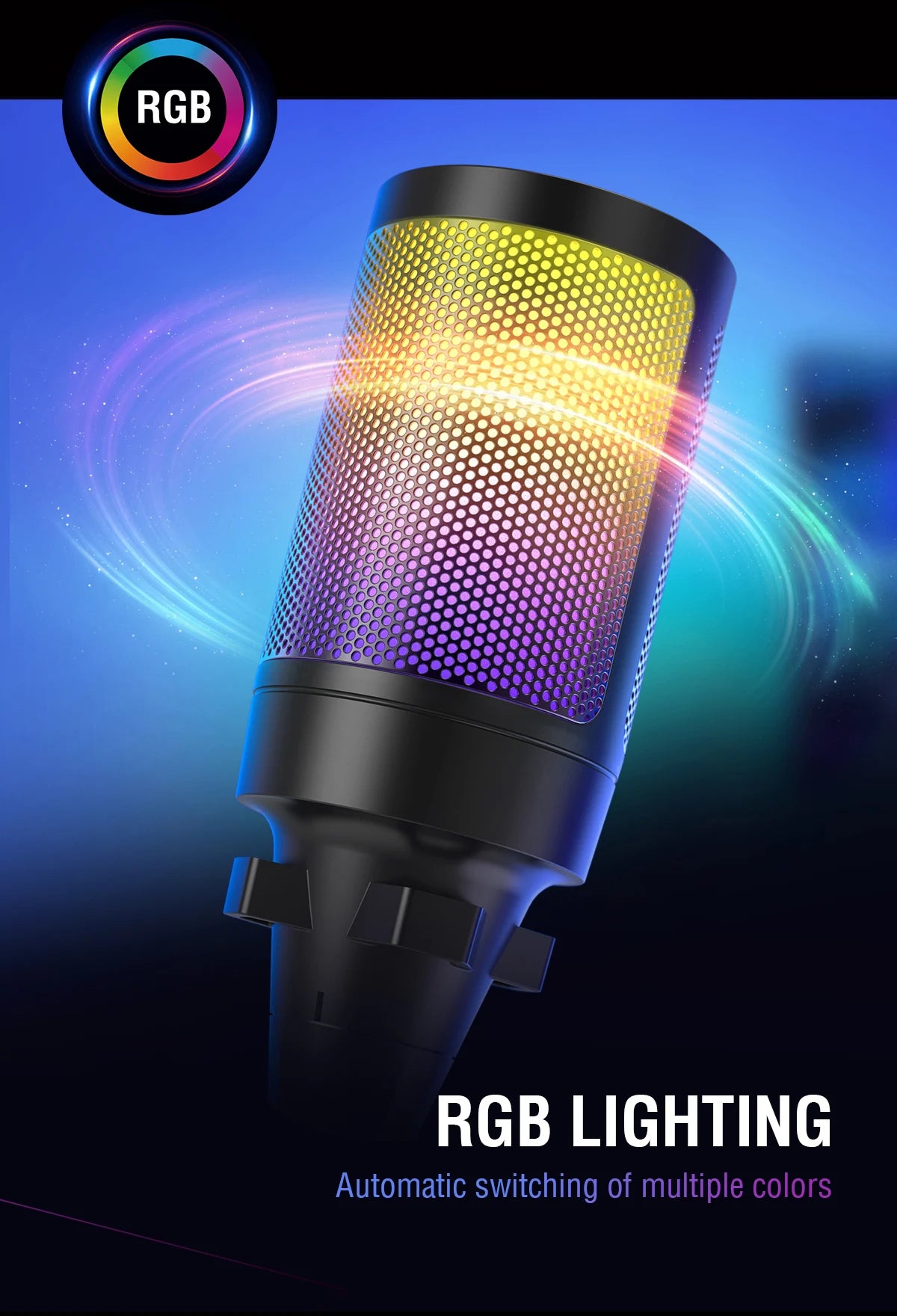 FIFINE USB Gaming Microphone: Elevate Your Streaming Experience with RGB Flair