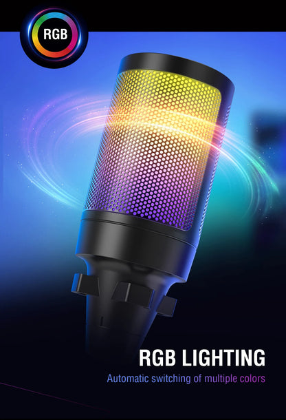 FIFINE USB Gaming Microphone: Elevate Your Streaming Experience with RGB Flair