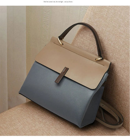 2026 Spring Summer Fashion Lady's Bag Cow Leather Retro Female Shoulder Bag Large Capacity Flap Purse Luxury Office Lady Handbag