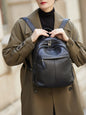 ZOOLER First Layer Genuine Leather Women Leather Backpack Black Travel Computer School Bags College Girl Hot#SC1728
