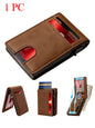 Carbon Fiber Wallet Magnetic Card Holder RFID Automatic Pop Up Case Id Bank Credit Cardholder Money Bag Bifold Wallets for Men