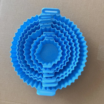 6PC Air Fryer Mats - 450°F Silicone Non-Stick Dual Texture - ShopHub