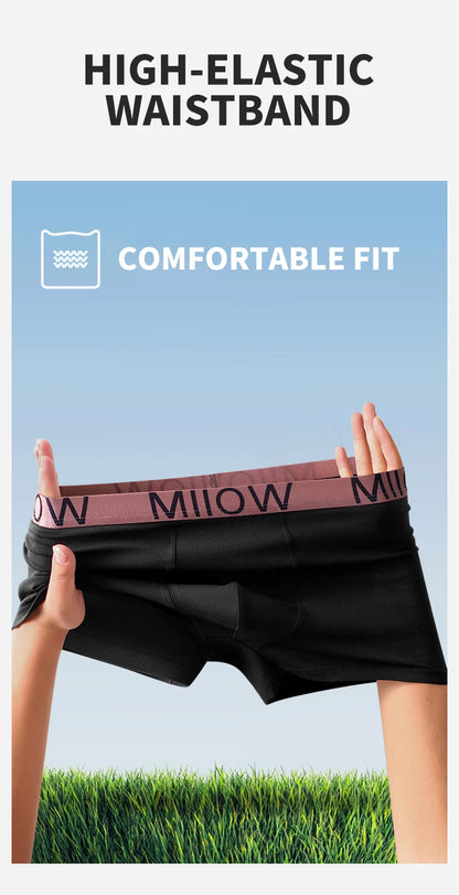MiiOW Men's Cotton Underwear - 3Pcs Antibacterial Boxers - ShopHub