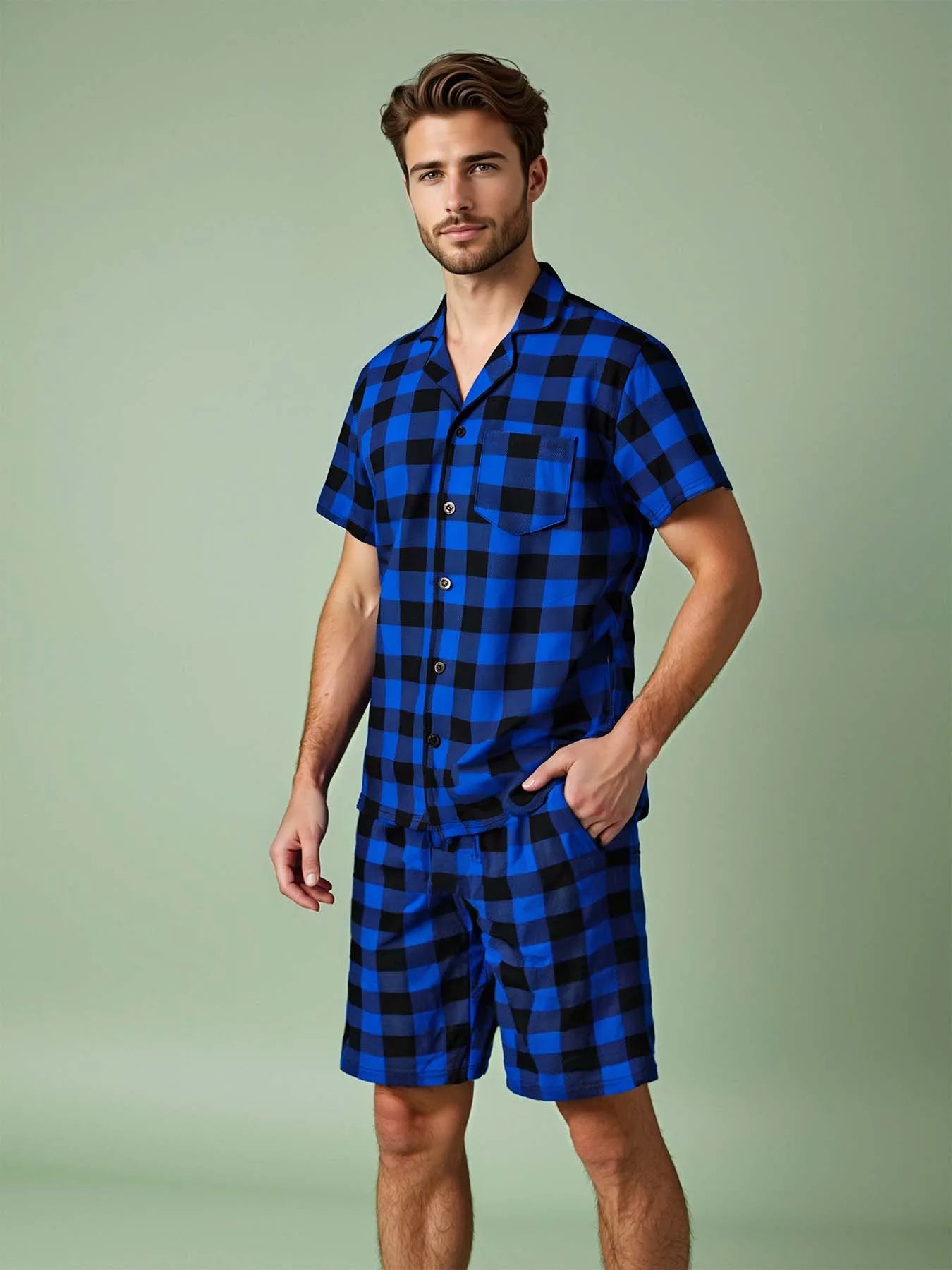 Mens Short Sleeve Pajama Set - Ultimate Comfort for Relaxing Nights